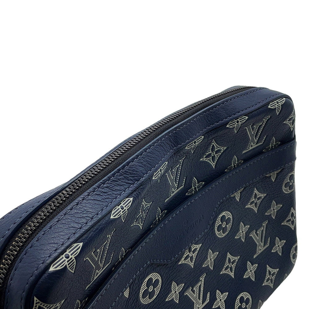 Louis Vuitton Navy Monogram Shadow Handbag Shoulder Bag