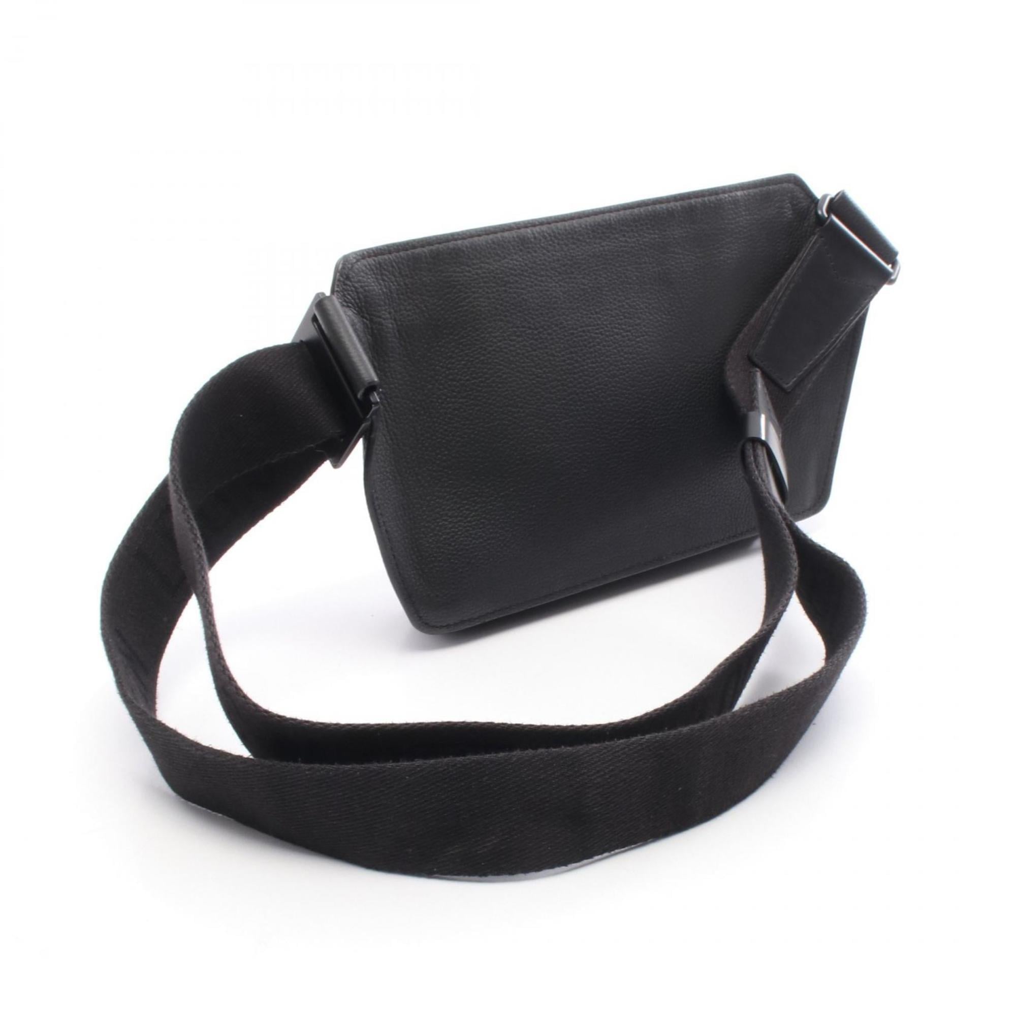 Louis Vuitton Black Noir Leather Fanny Pack