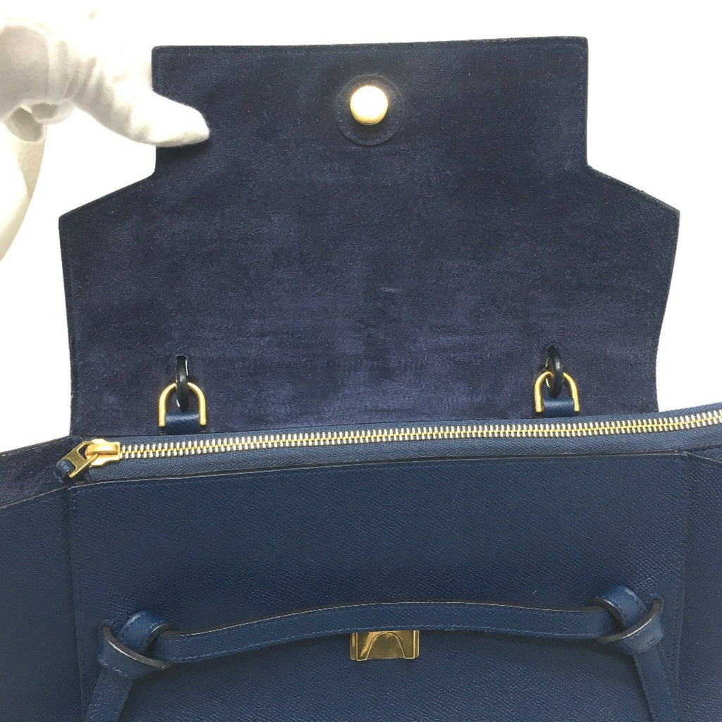 Celine Navy Leather Handbag