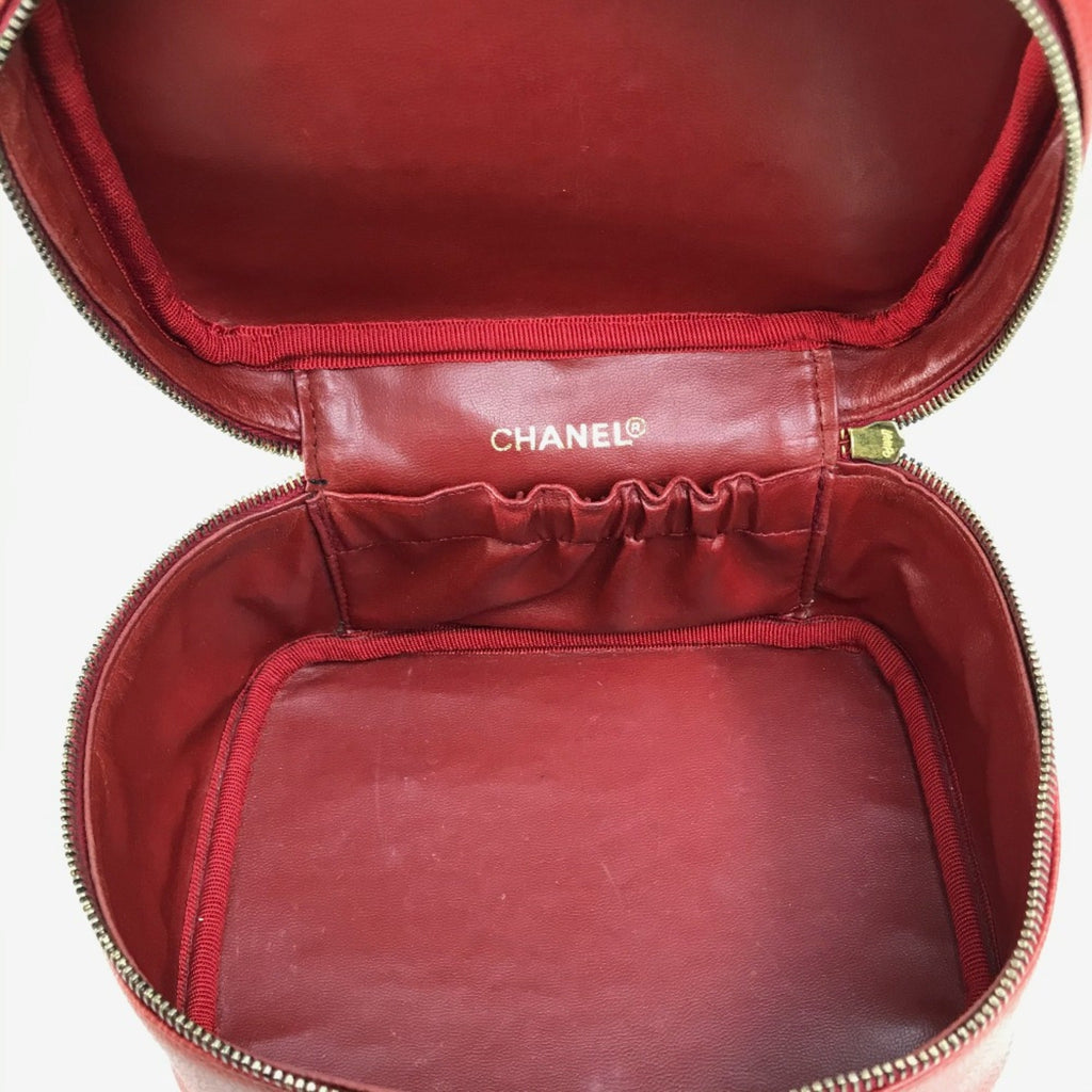 Chanel Red Leather Handbag