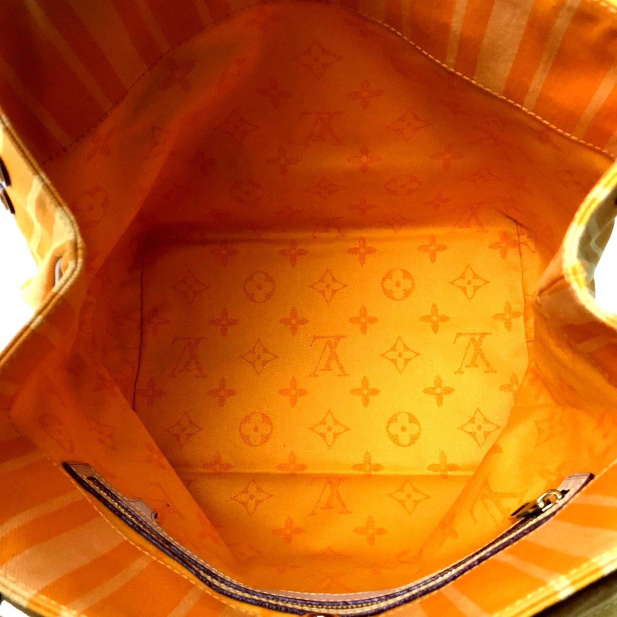 Louis Vuitton Yellow Cloth Tote Bag