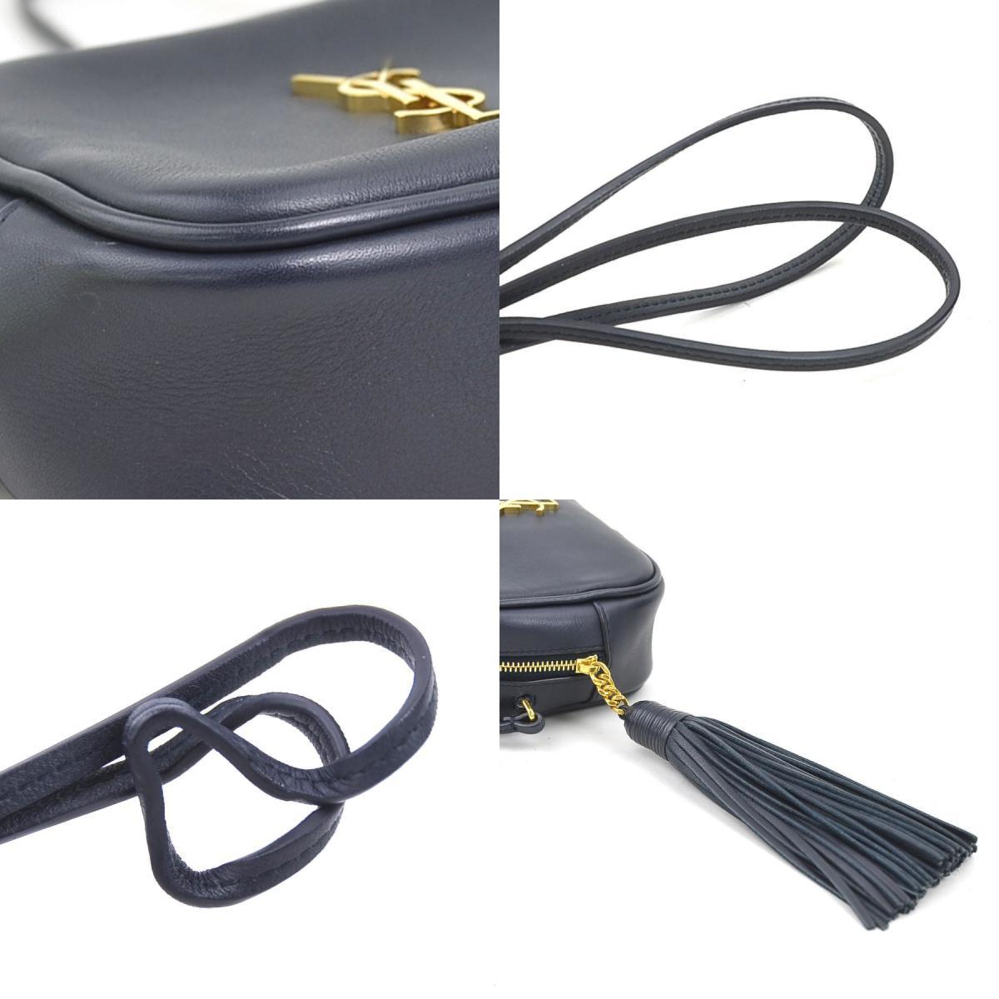 Saint Laurent Navy Leather Shoulder Bag (Pre-Owned)