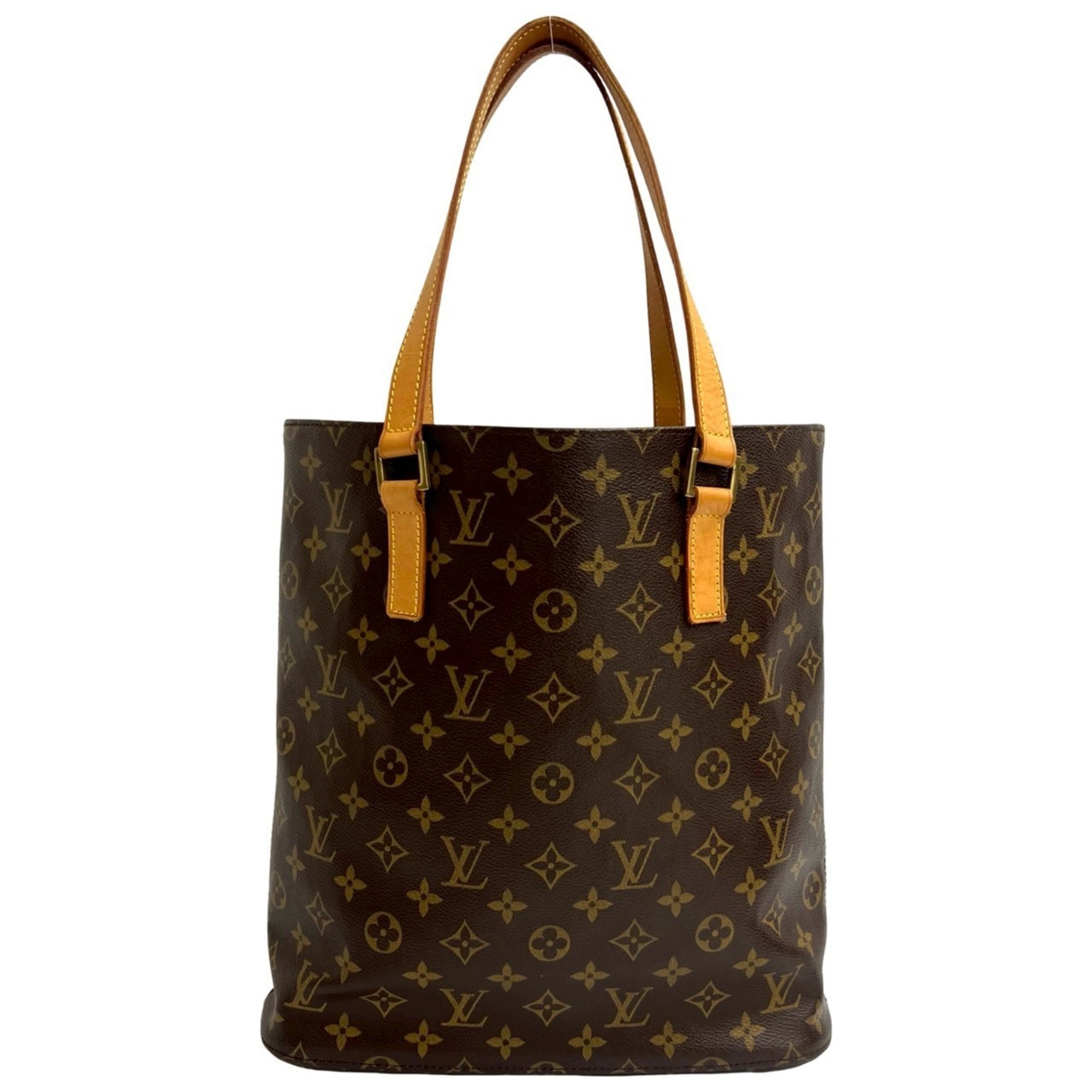 Louis Vuitton Brown Leather Pvc Handbag Tote Bag