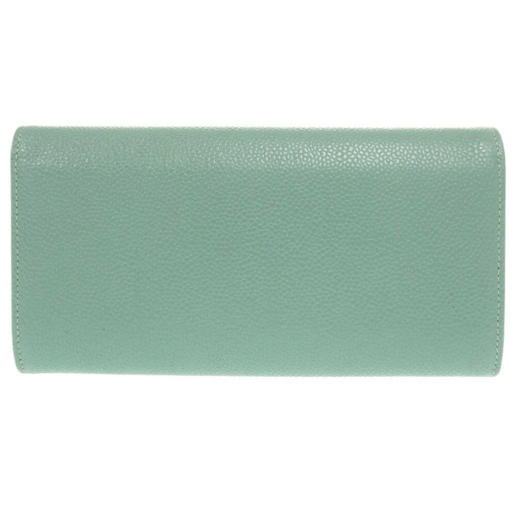 Chanel Green Grained Calfskin Long Wallet (Bi-Fold)