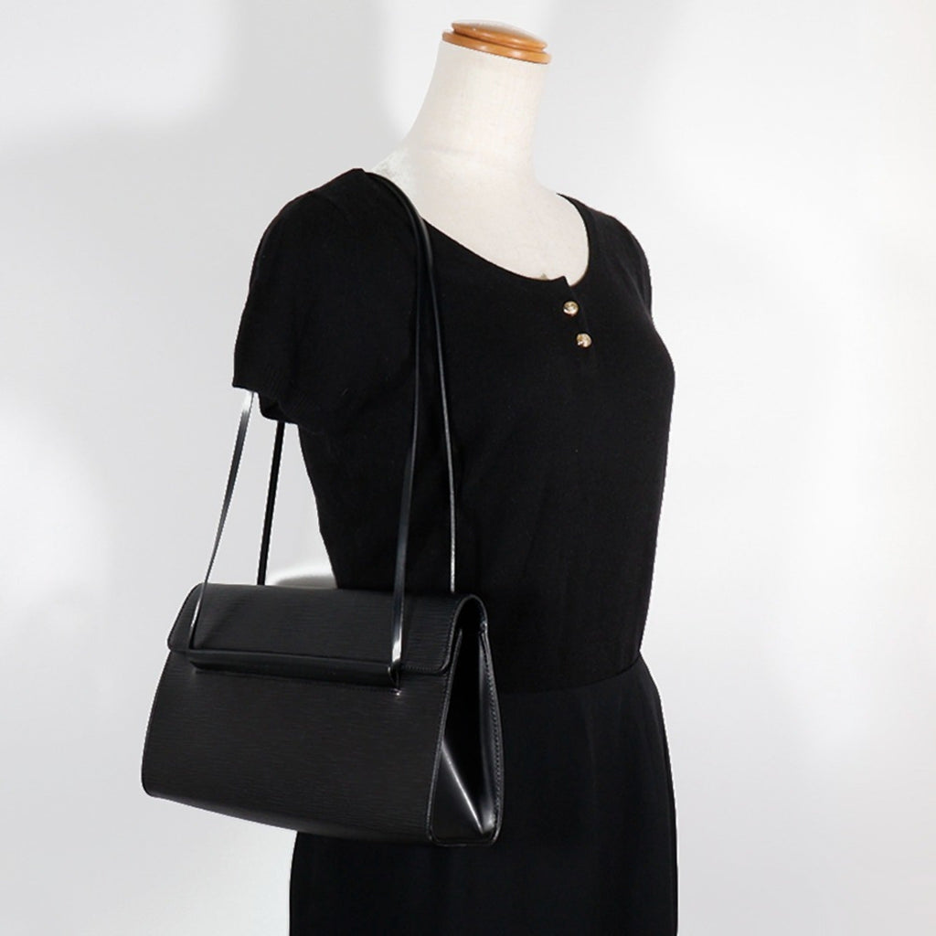 Louis Vuitton Black Noir Epi Leather Shoulder Bag