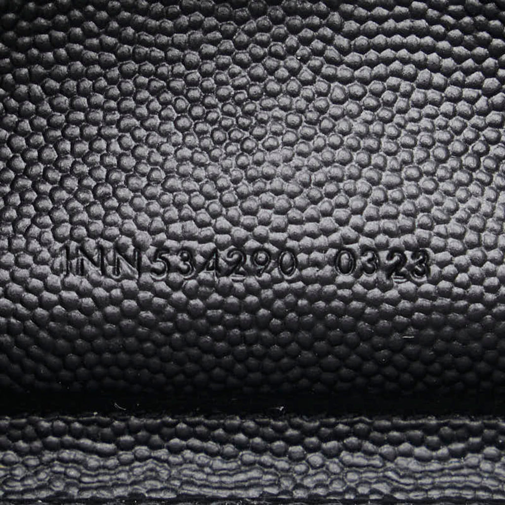 Saint Laurent Black Leather Coin Purse/Coin Case (Pre-Owned)