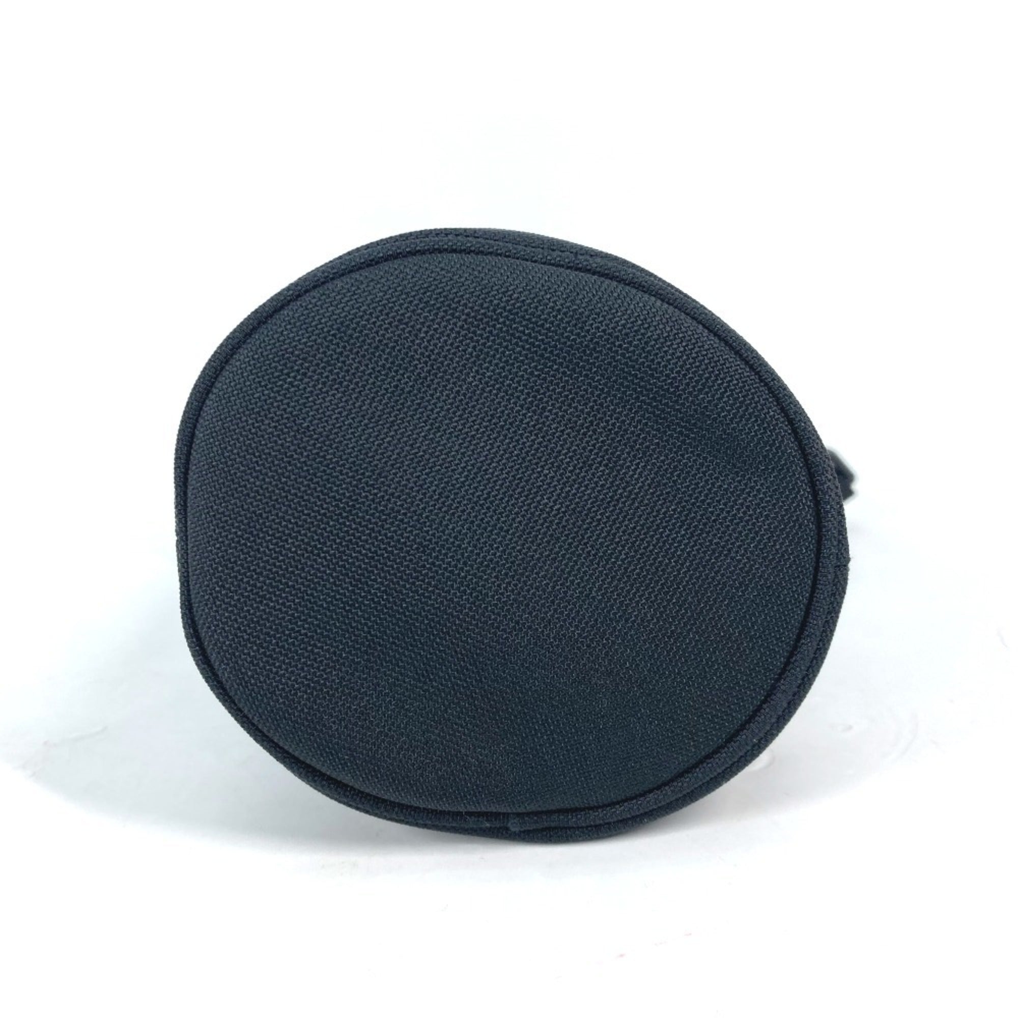 Balenciaga Black White Nylon Leather Pochette Shoulder