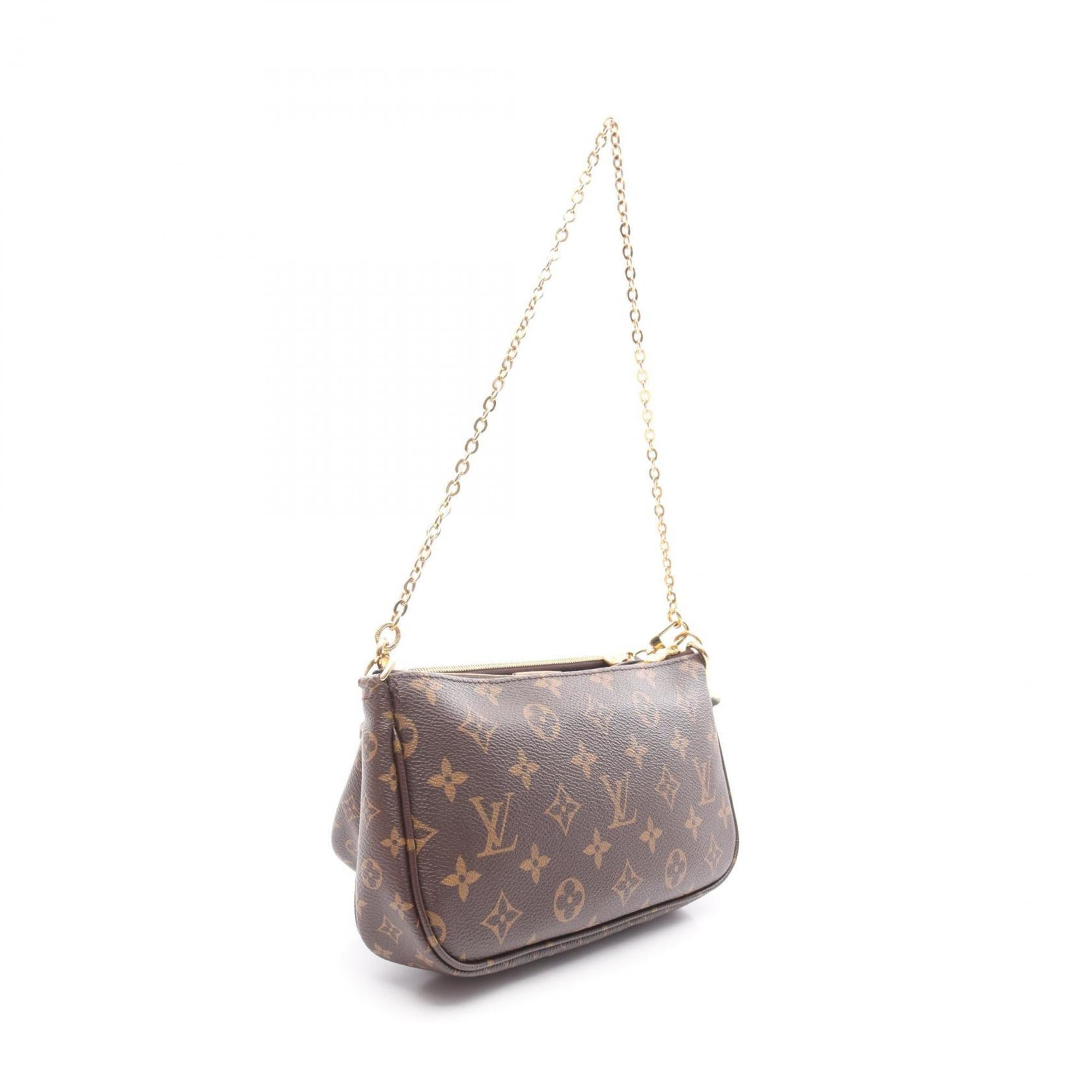 Louis Vuitton Monogram Brown Khaki Coated Canvas Leather Shoulder Bag