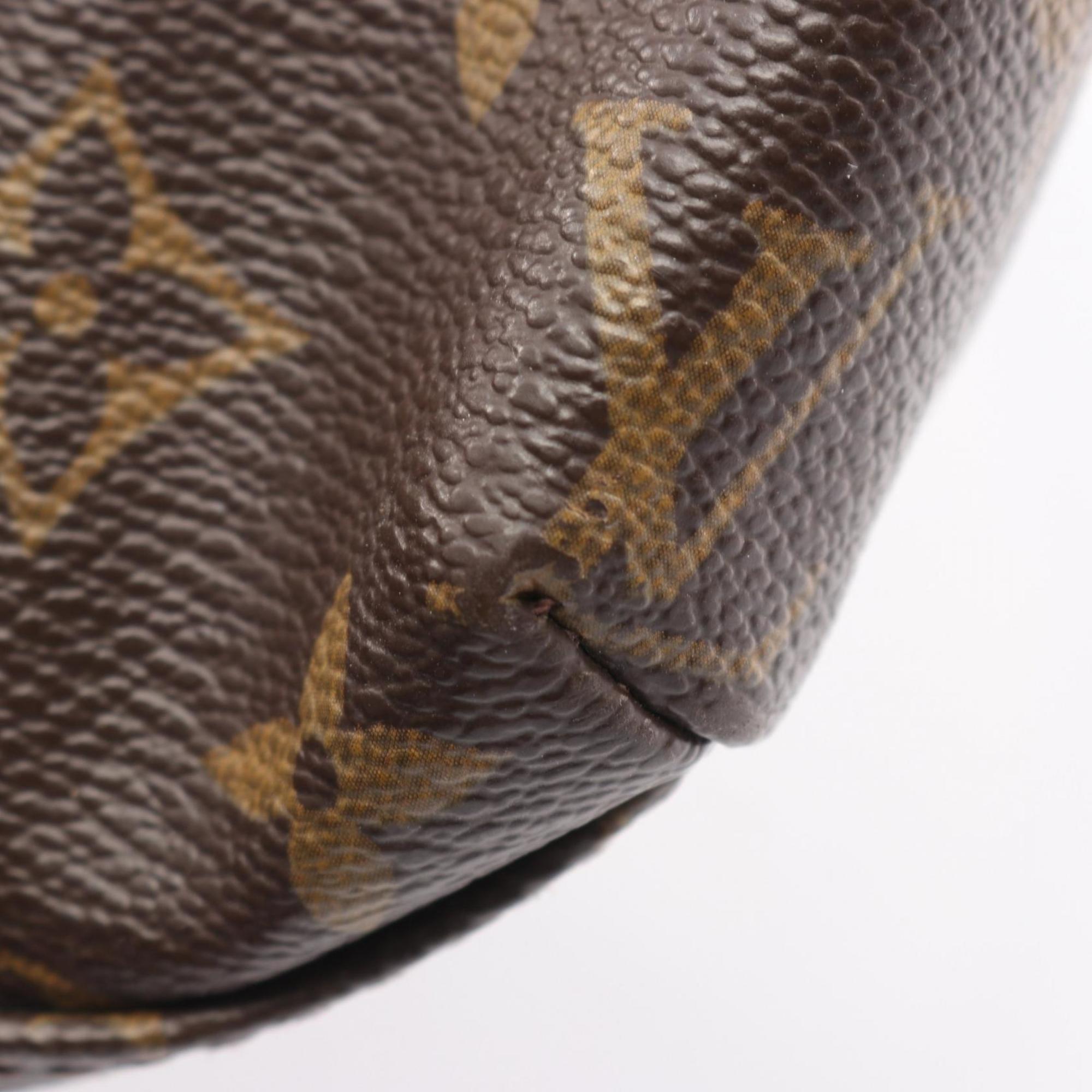 Louis Vuitton Brown Monogram Coated Canvas Leather Tote Bag