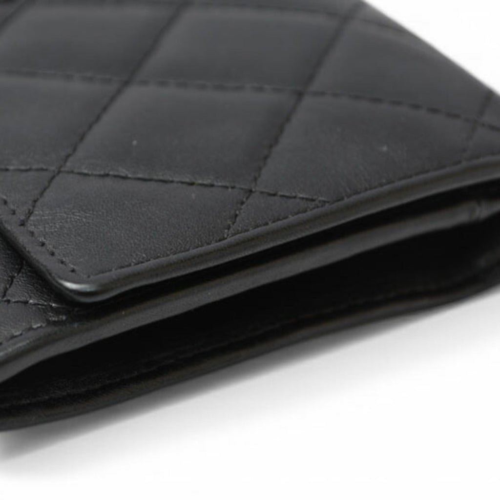 Chanel Black Pink Leather Wallet (Bi-Fold)