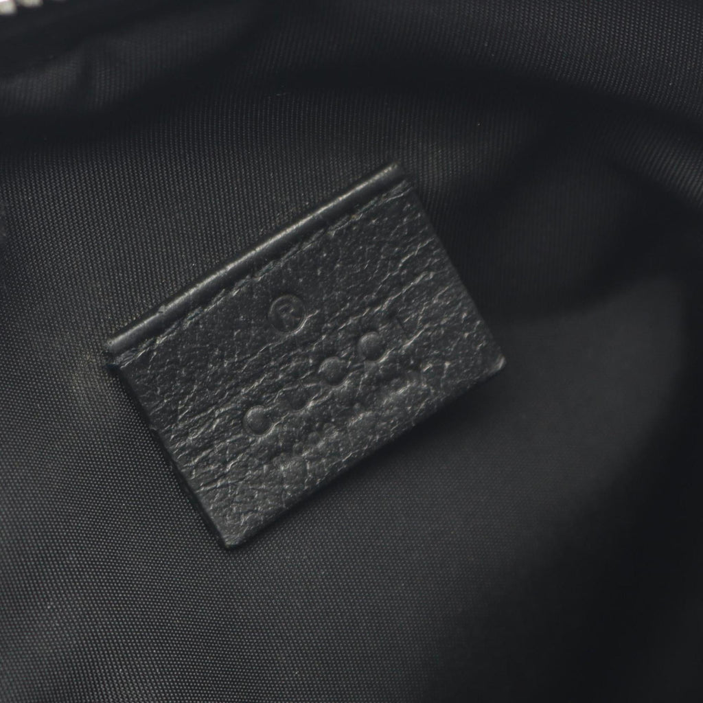Gucci Black Leather Nylon Canvas Shoulder Bag (Pre-Owned)