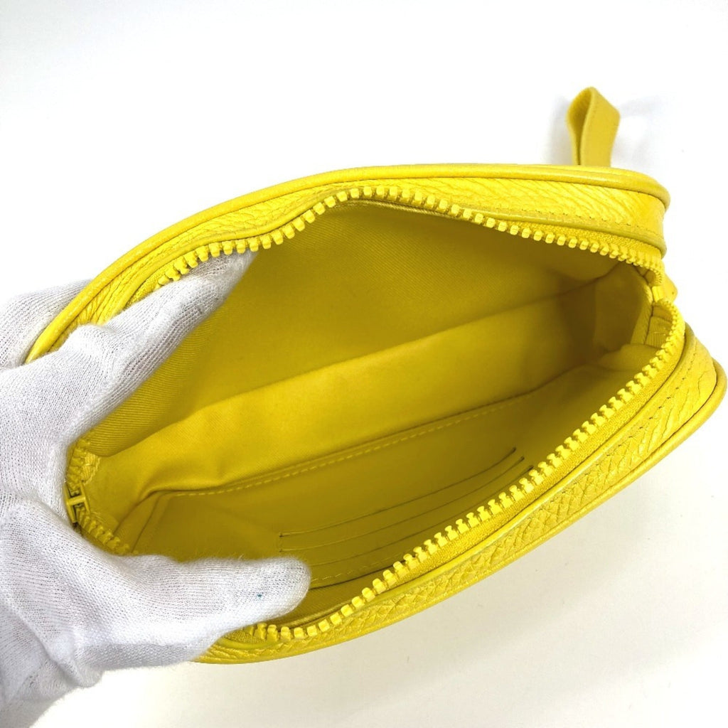 Louis Vuitton Yellow Leather Clutch Bag
