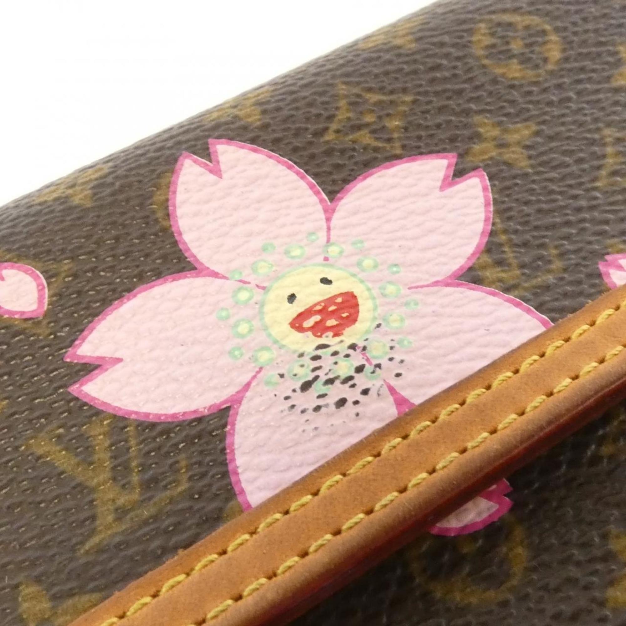 Louis Vuitton Brown Coated Canvas Long Wallet (Tri-Fold)