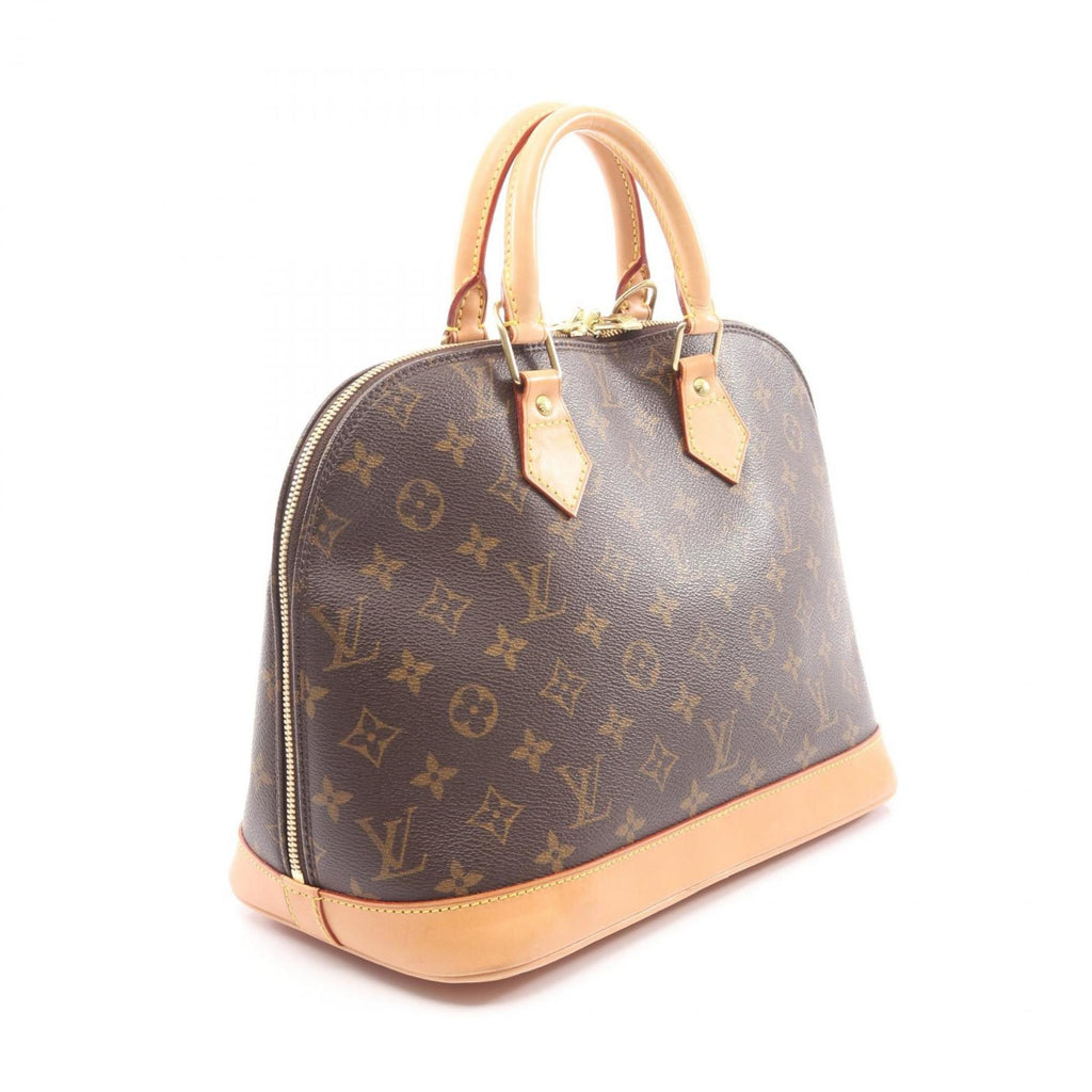 Louis Vuitton Brown Monogram Coated Canvas Leather Handbag