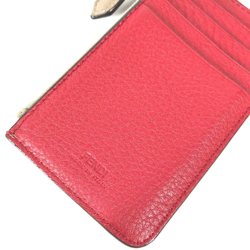 Fendi Beige Leather Coin Purse/Coin Case