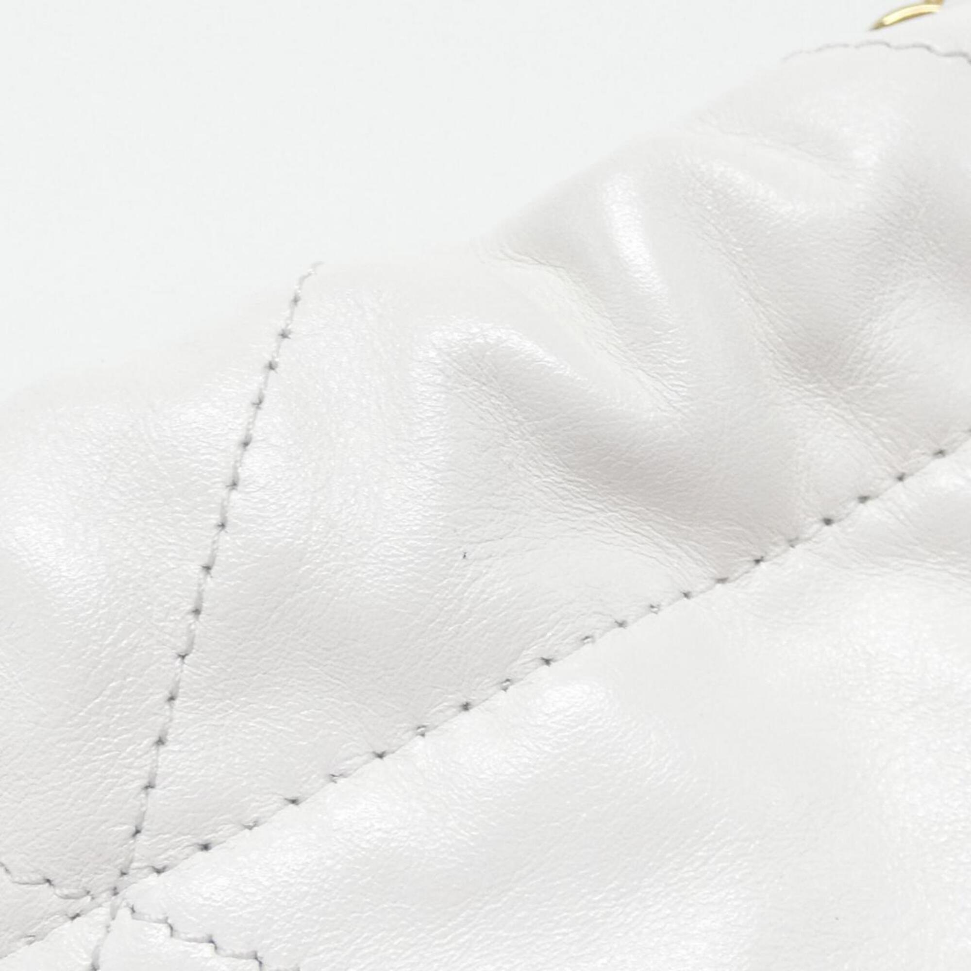 Chanel White Leather Handbag