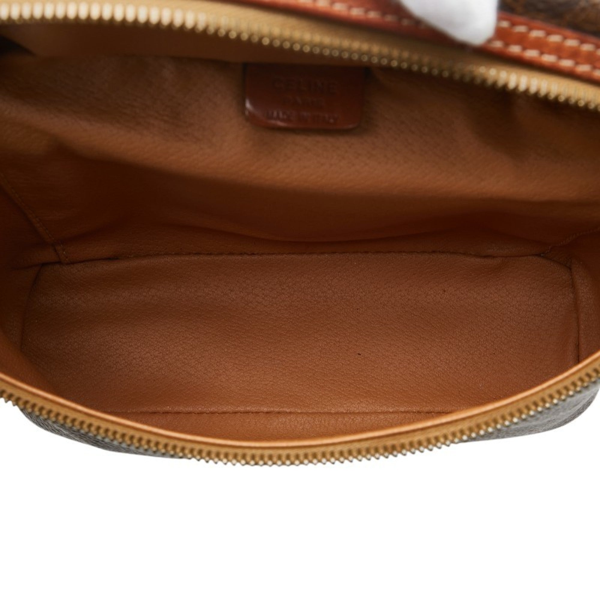Celine Black Brown Pvc Leather Handbag Pouch Vanity Bag