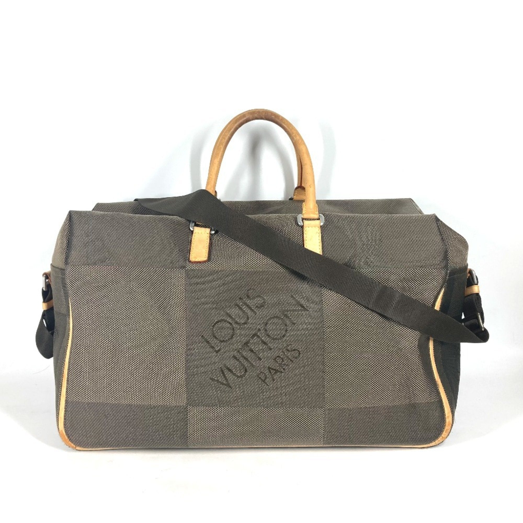 Louis Vuitton Khaki Canvas Boston Bag