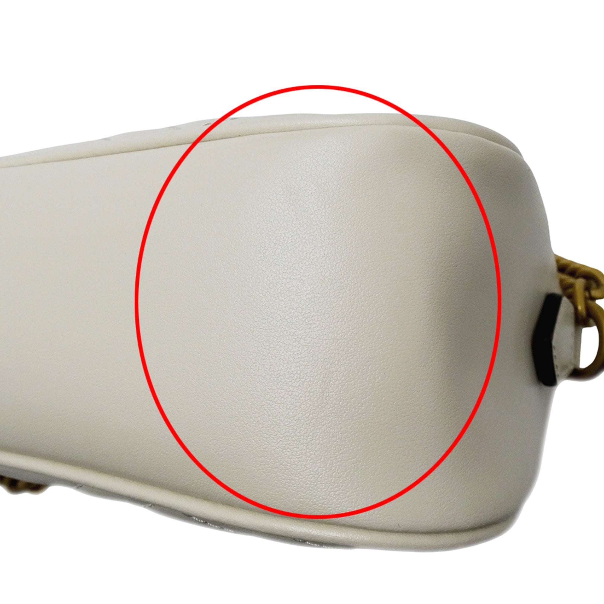 Gucci White Leather Handbag Shoulder Bag (Pre-Owned)