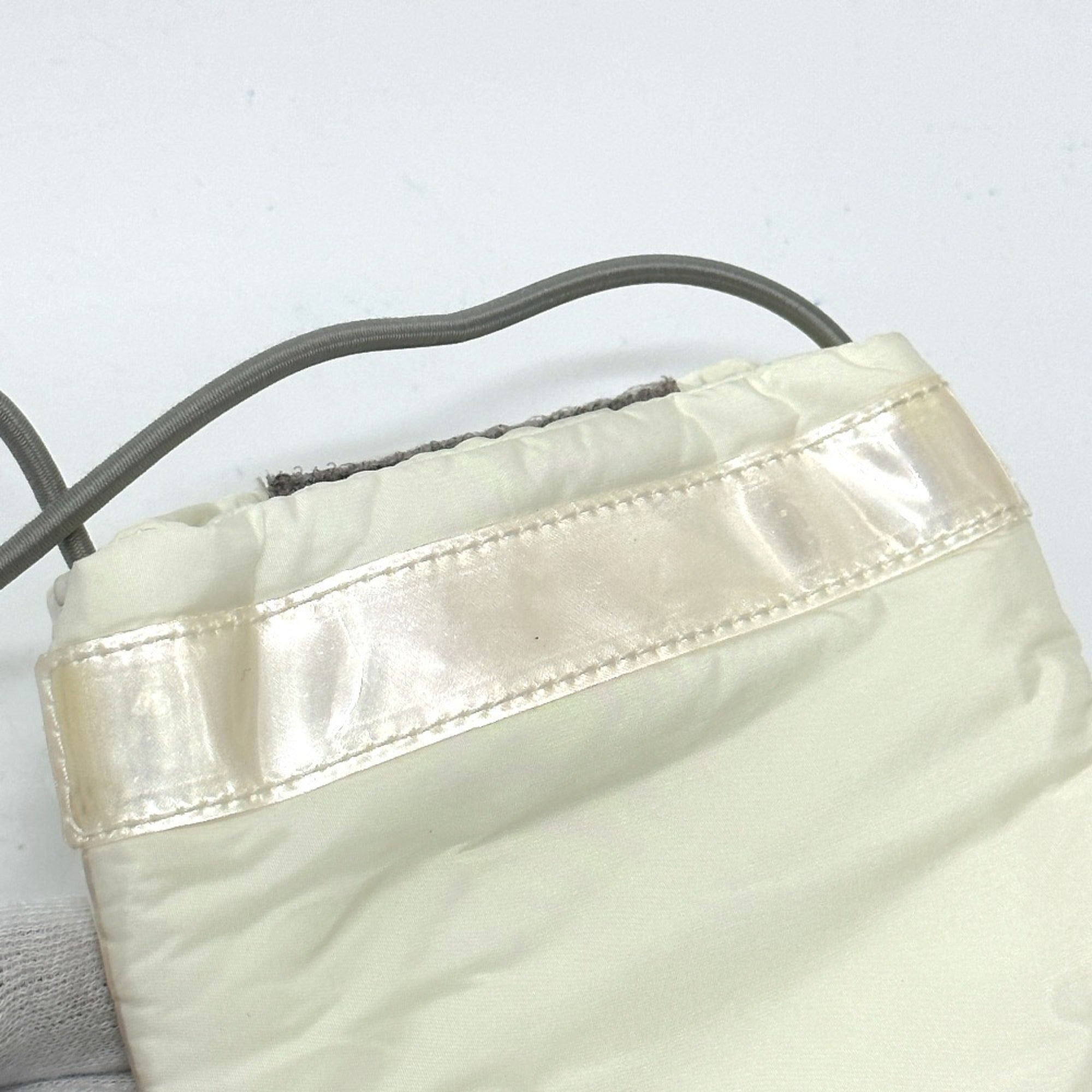 Prada White Cloth Shoulder Bag