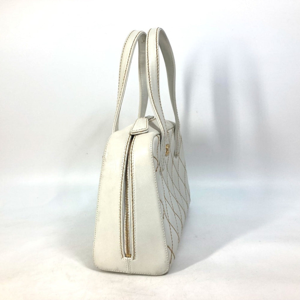 Chanel White Leather Handbag