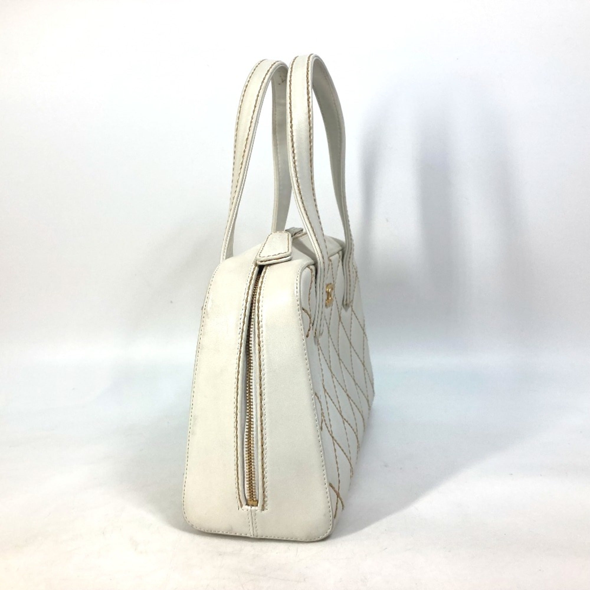 Chanel White Leather Handbag