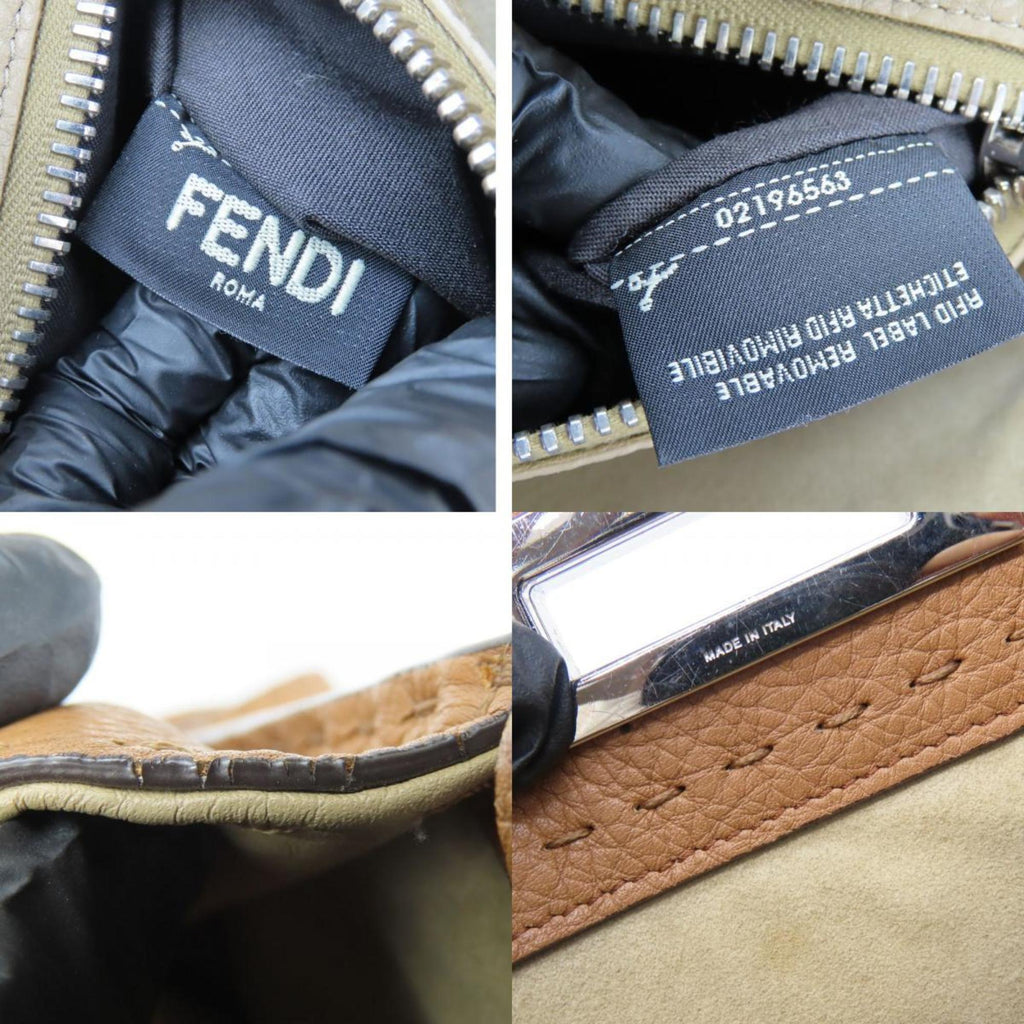 Fendi Brown Leather Handbag Shoulder Bag