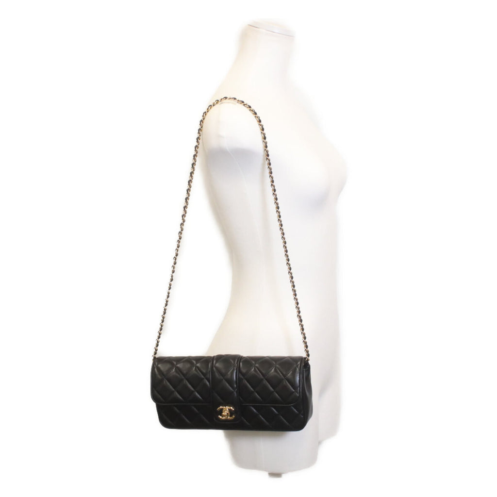 Chanel Black Leather Shoulder Bag
