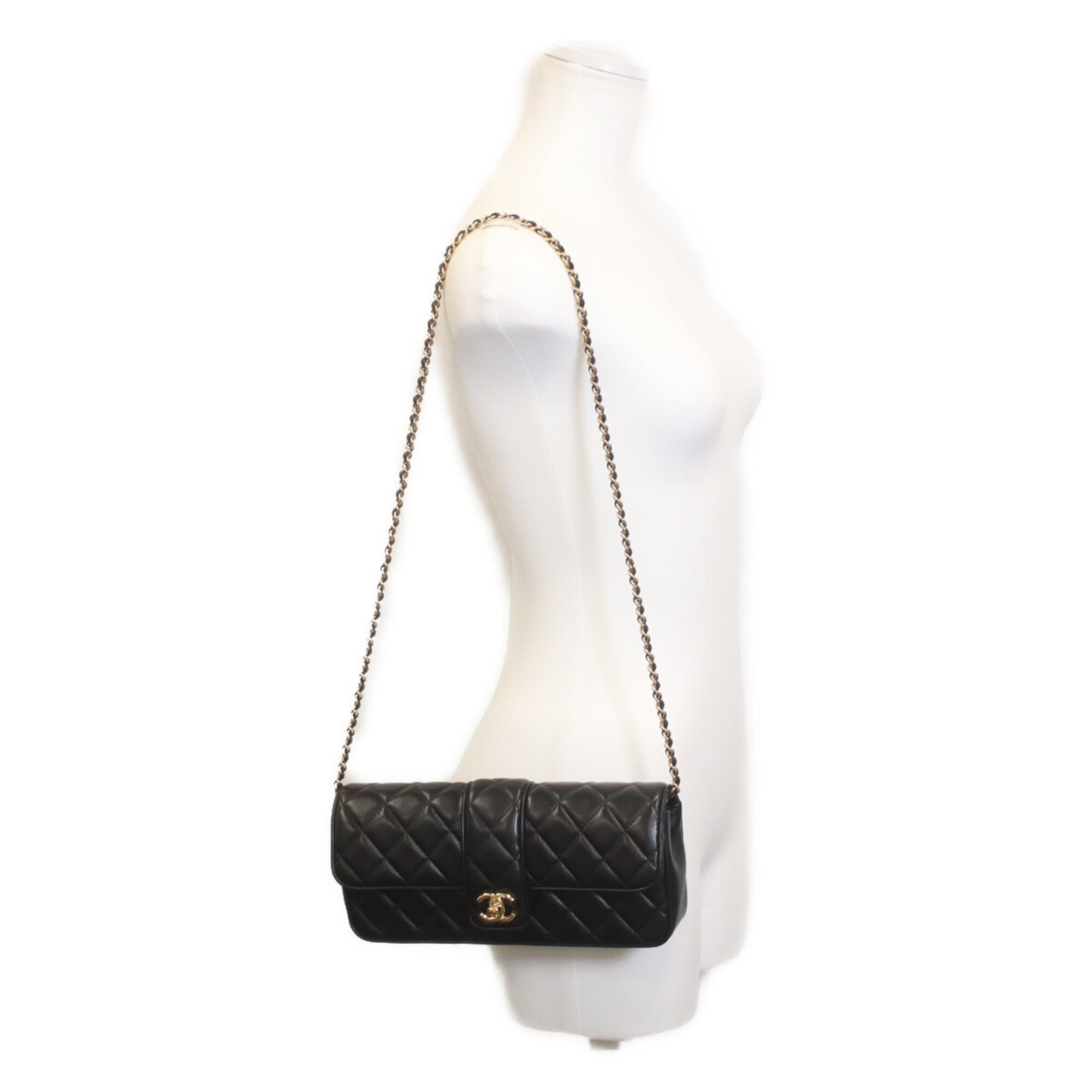 Chanel Black Leather Shoulder Bag