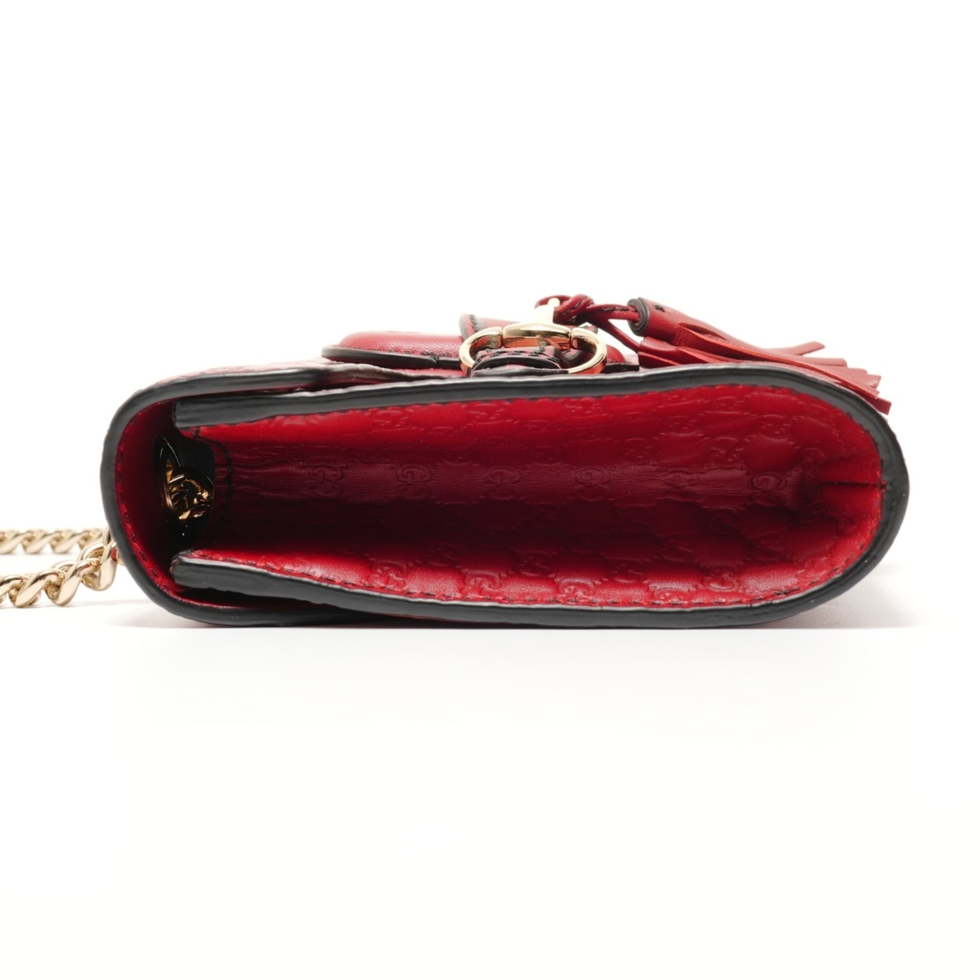 Gucci Microguccissima Red Color Micro Gg Leather Shoulder Bag (Pre-Owned)