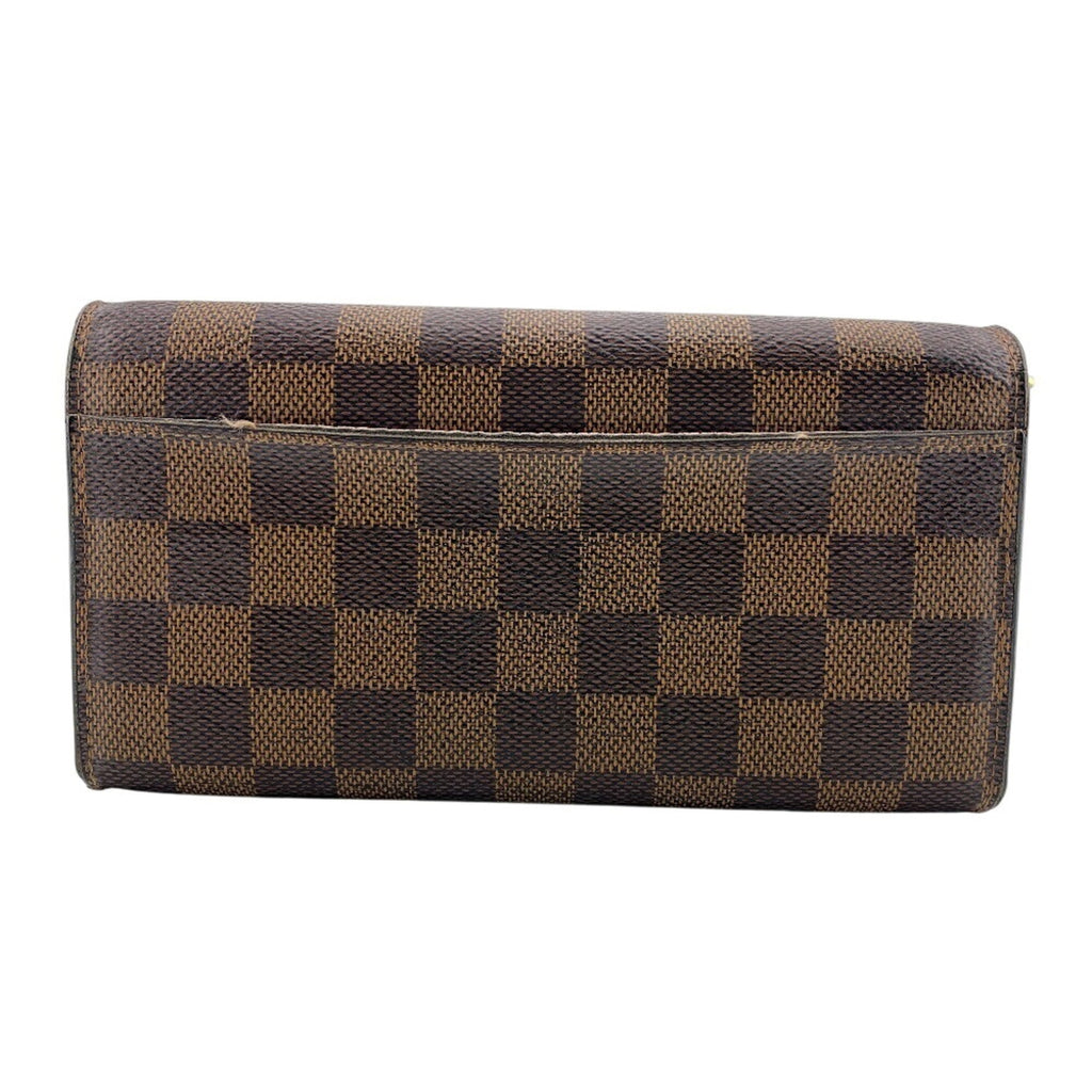 Louis Vuitton Damier Brown Rose Ballerine Leather Long Wallet