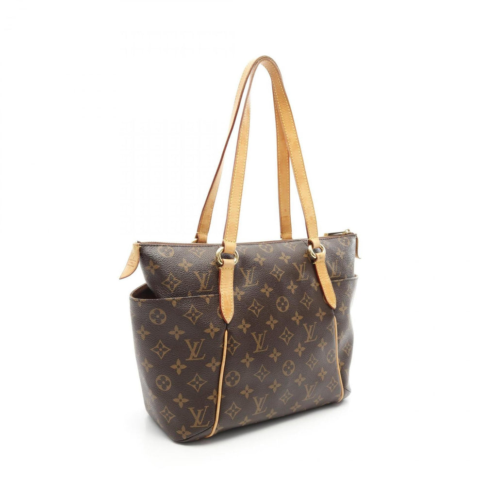 Louis Vuitton Brown Monogram Pvc Coated Canvas Leather Tote Bag