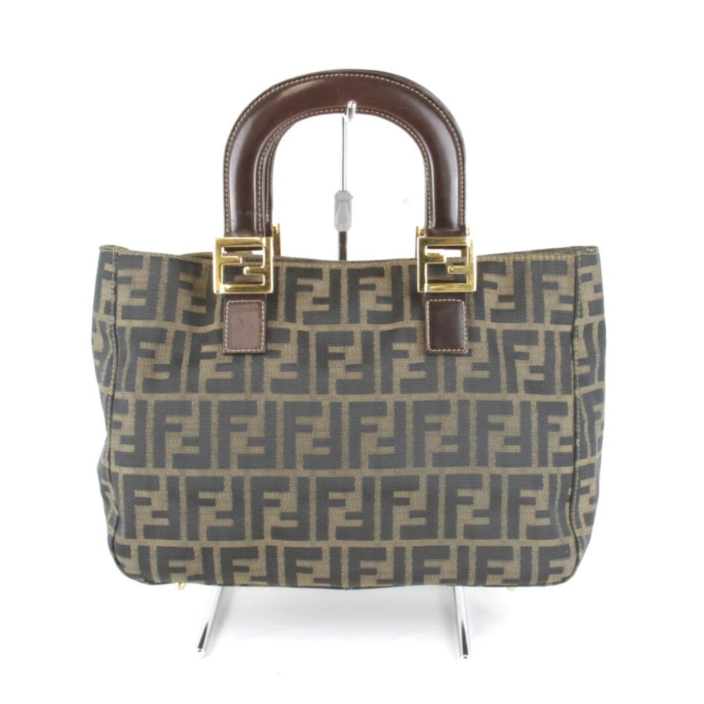 Fendi Khaki Canvas Handbag
