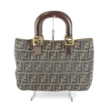 Fendi Khaki Canvas Handbag