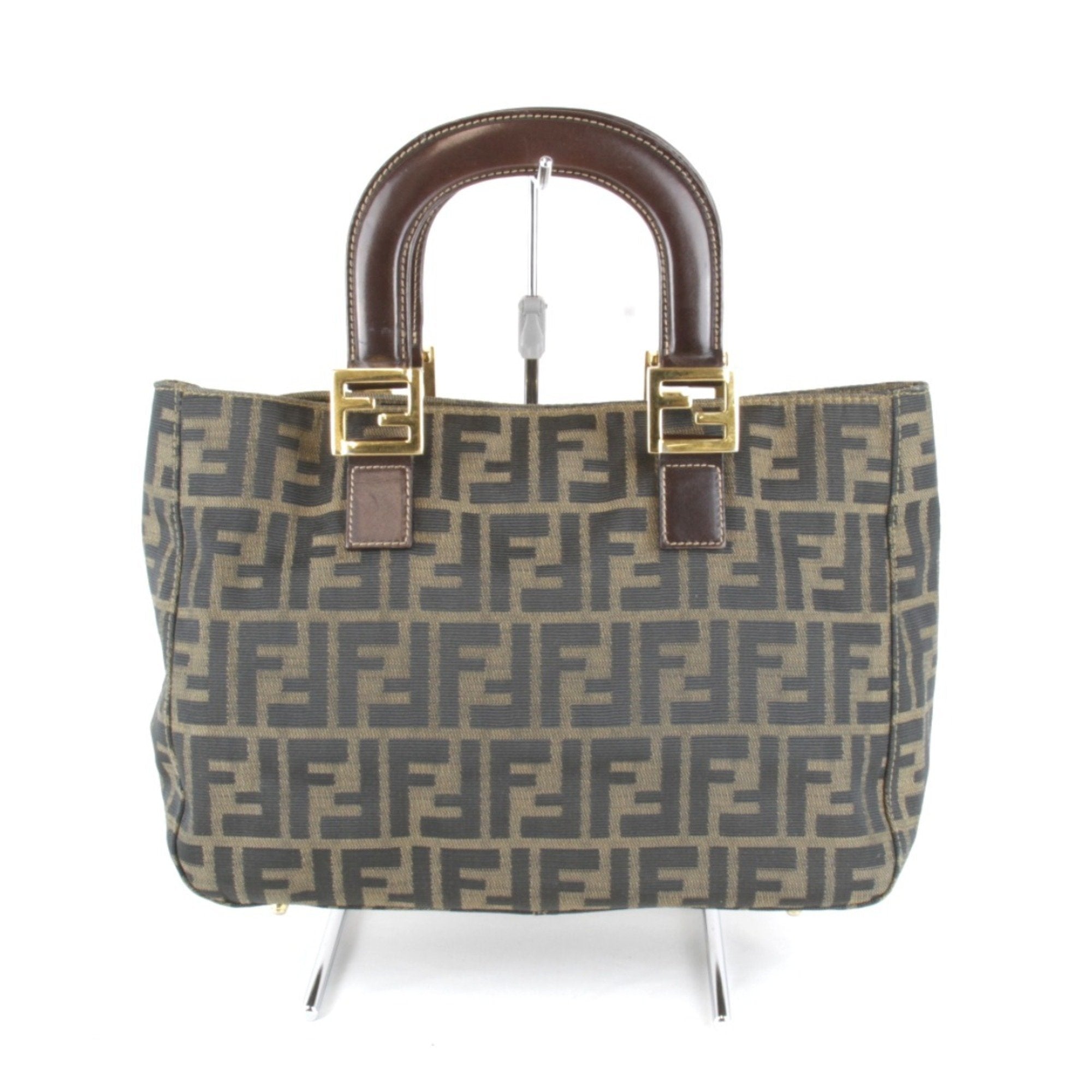 Fendi Khaki Canvas Handbag