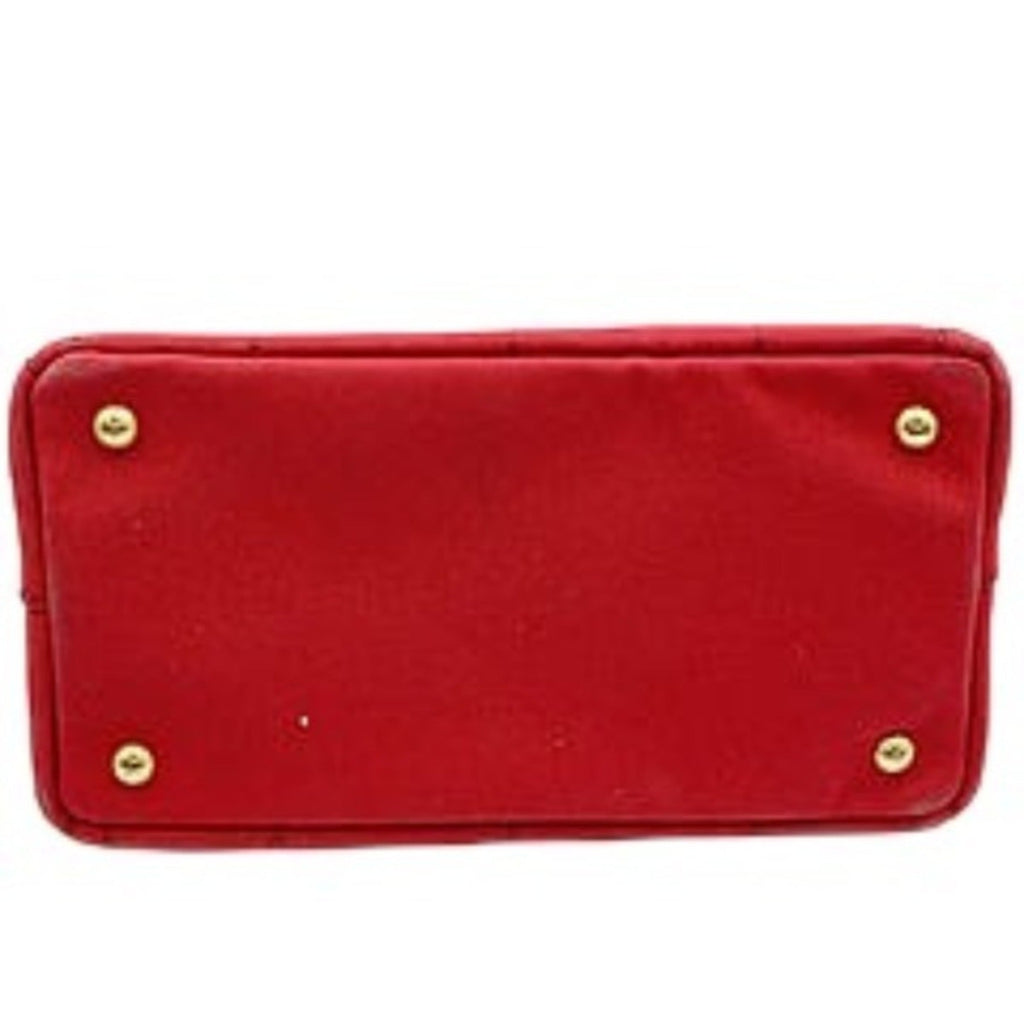 Prada Red Color Denim Tote Bag