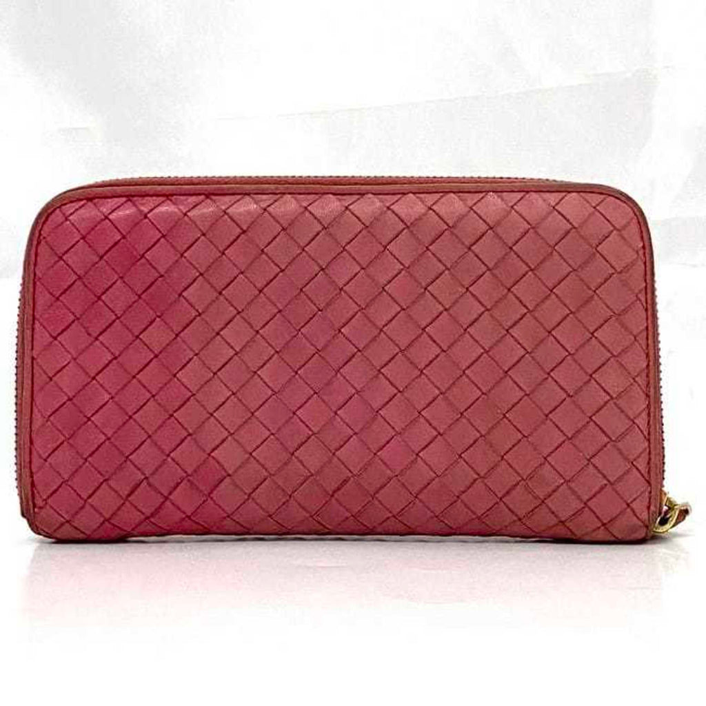 Bottega Veneta Pink Leather Long Wallet (Bi-Fold)