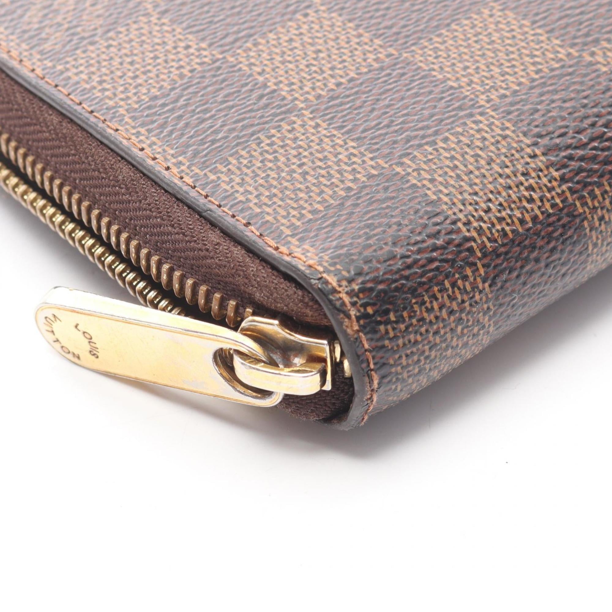 Louis Vuitton Brown Ebene Damier Canvas Pvc Long Wallet