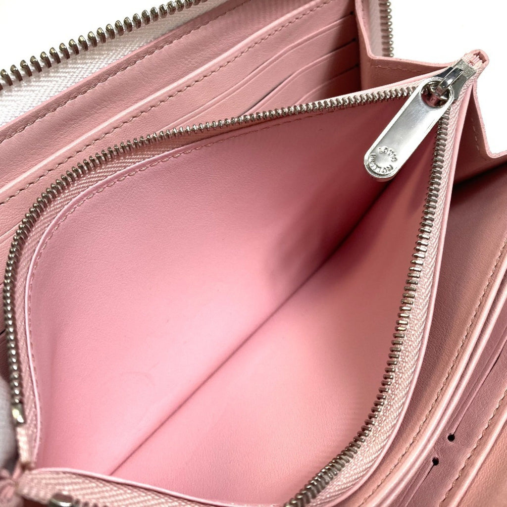 Louis Vuitton Mahina Pink White Mahina Leather Long Wallet