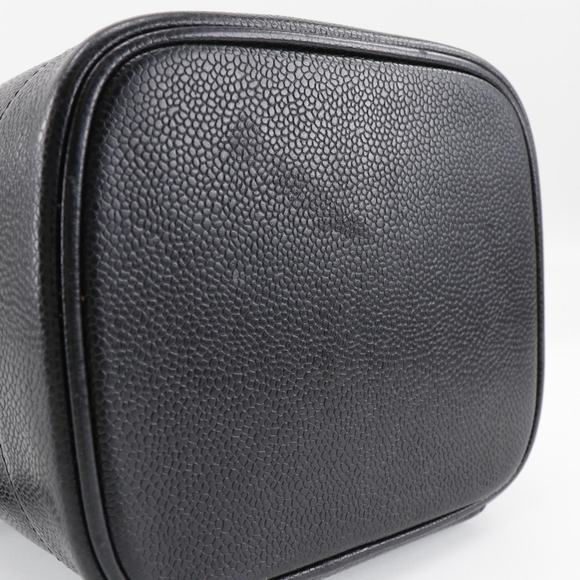 Chanel Caviar Skin Black Caviar Leather Handbag