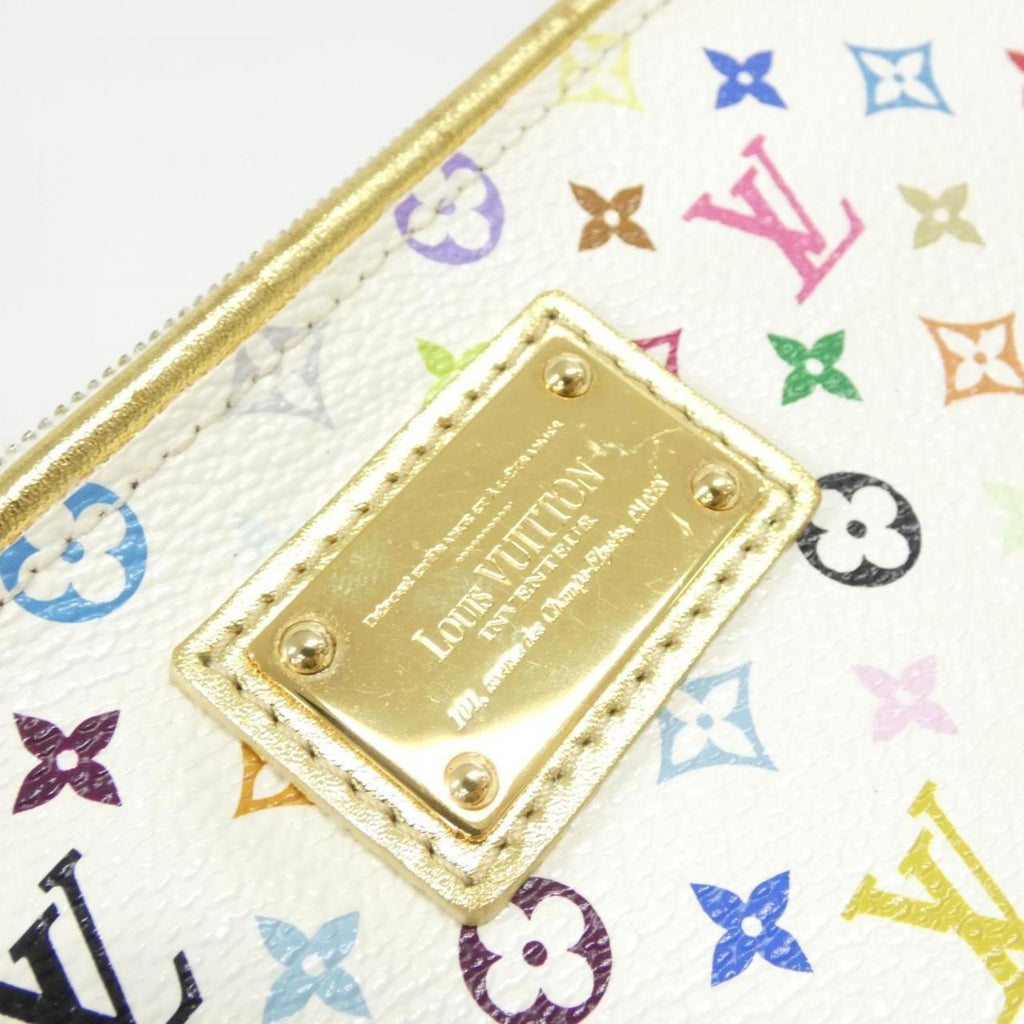 Louis Vuitton Multi-Color White Coated Canvas Pouch