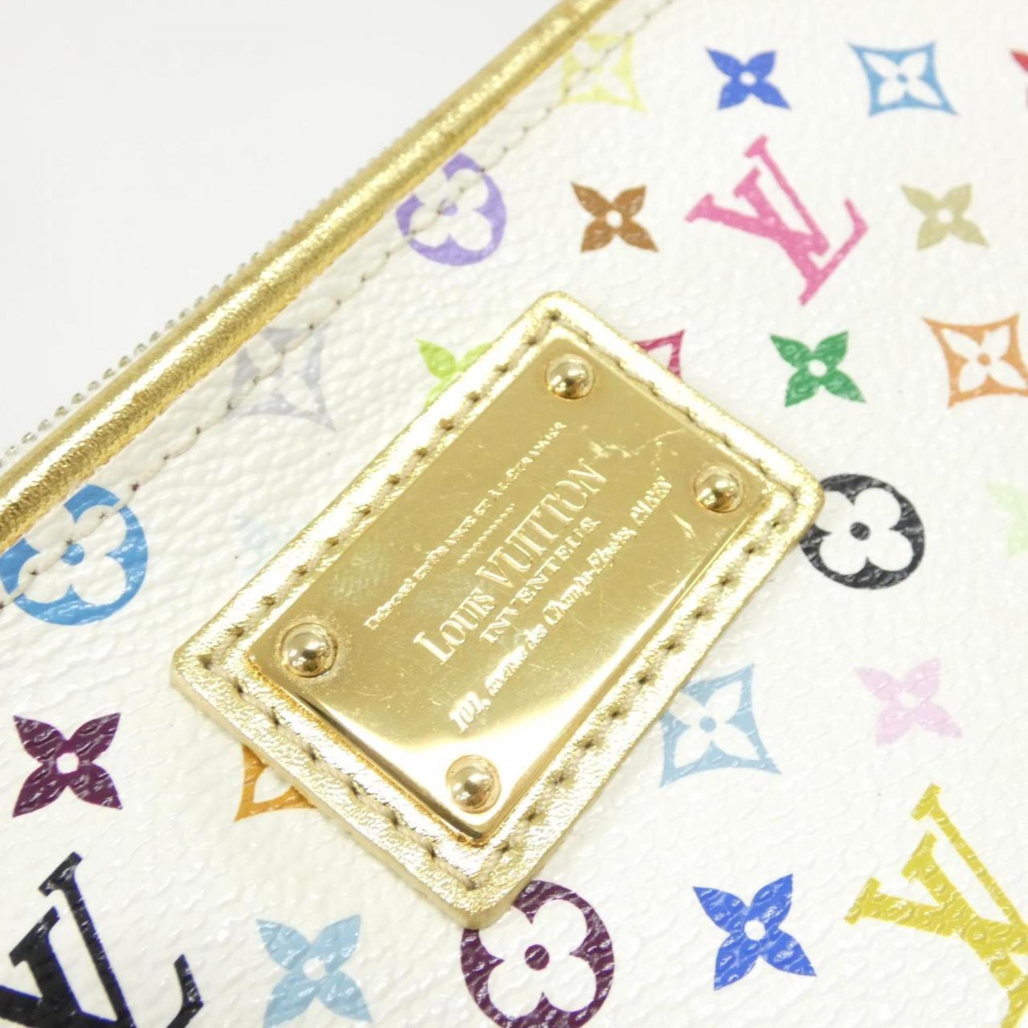 Louis Vuitton Multi-Color White Coated Canvas Pouch