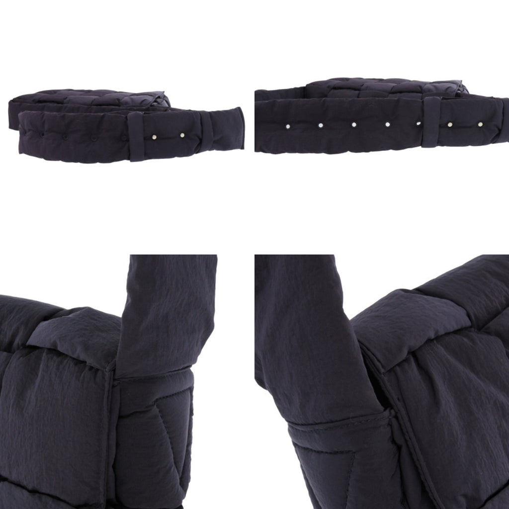 Bottega Veneta Navy Nylon Shoulder Bag