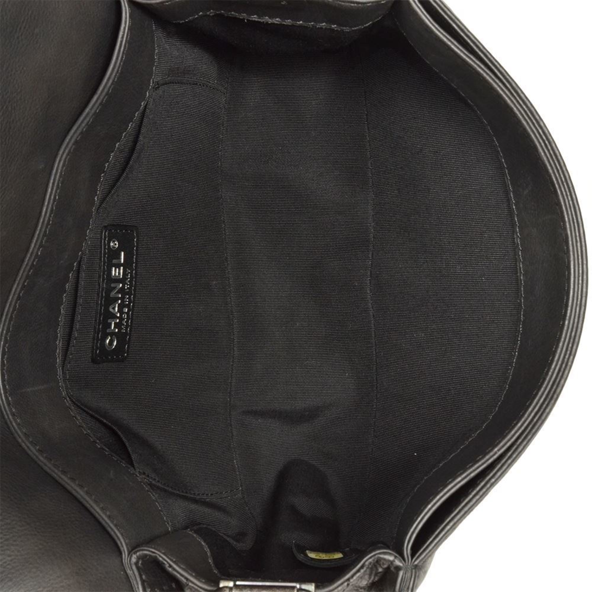 Chanel Black Leather Shoulder Bag