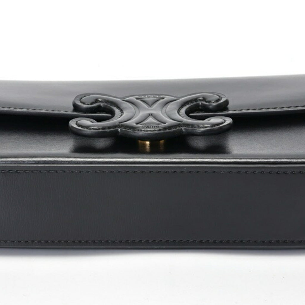 Celine Black Leather Shoulder Bag