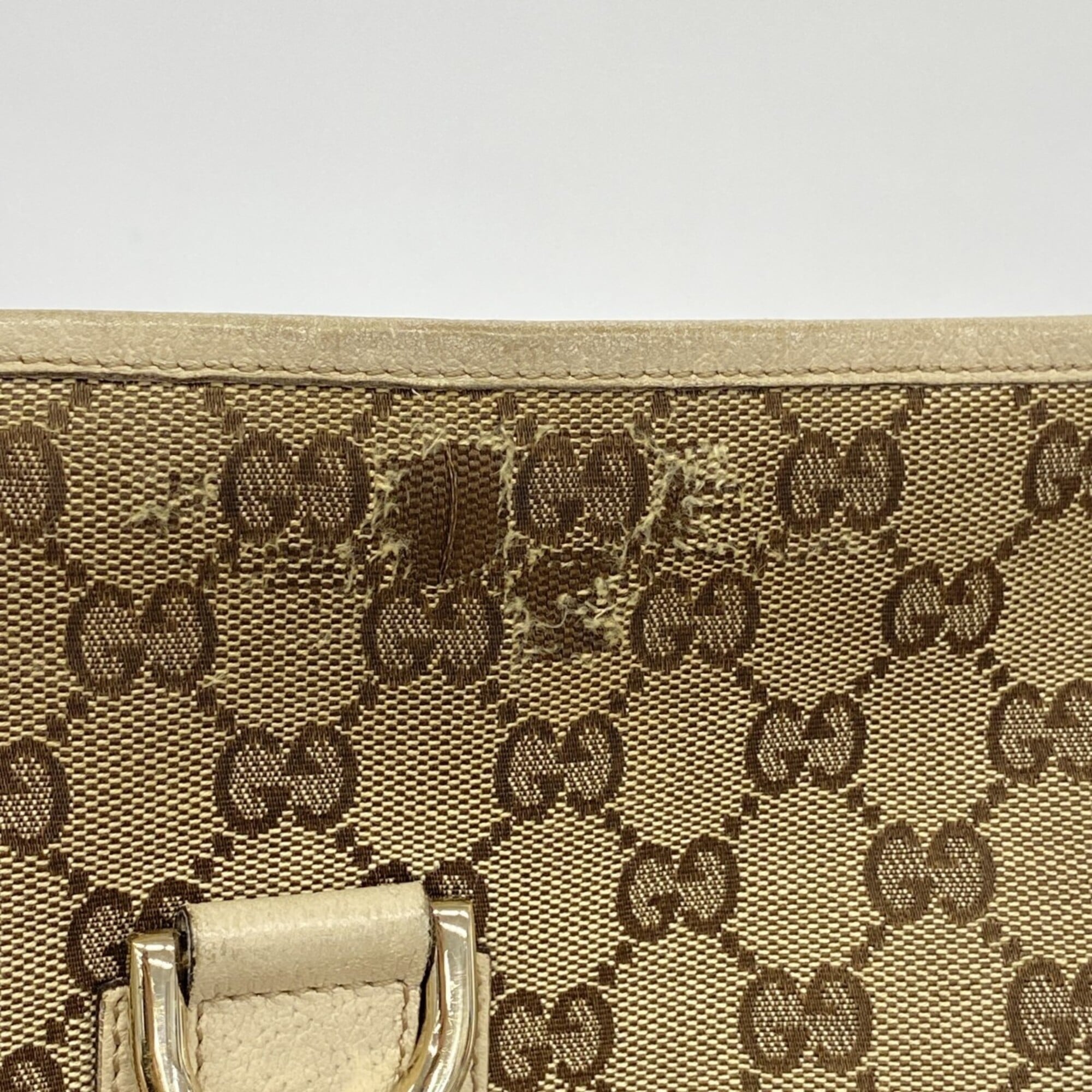 Gucci Brown Canvas Shoulder Bag (Pre-Owned)
