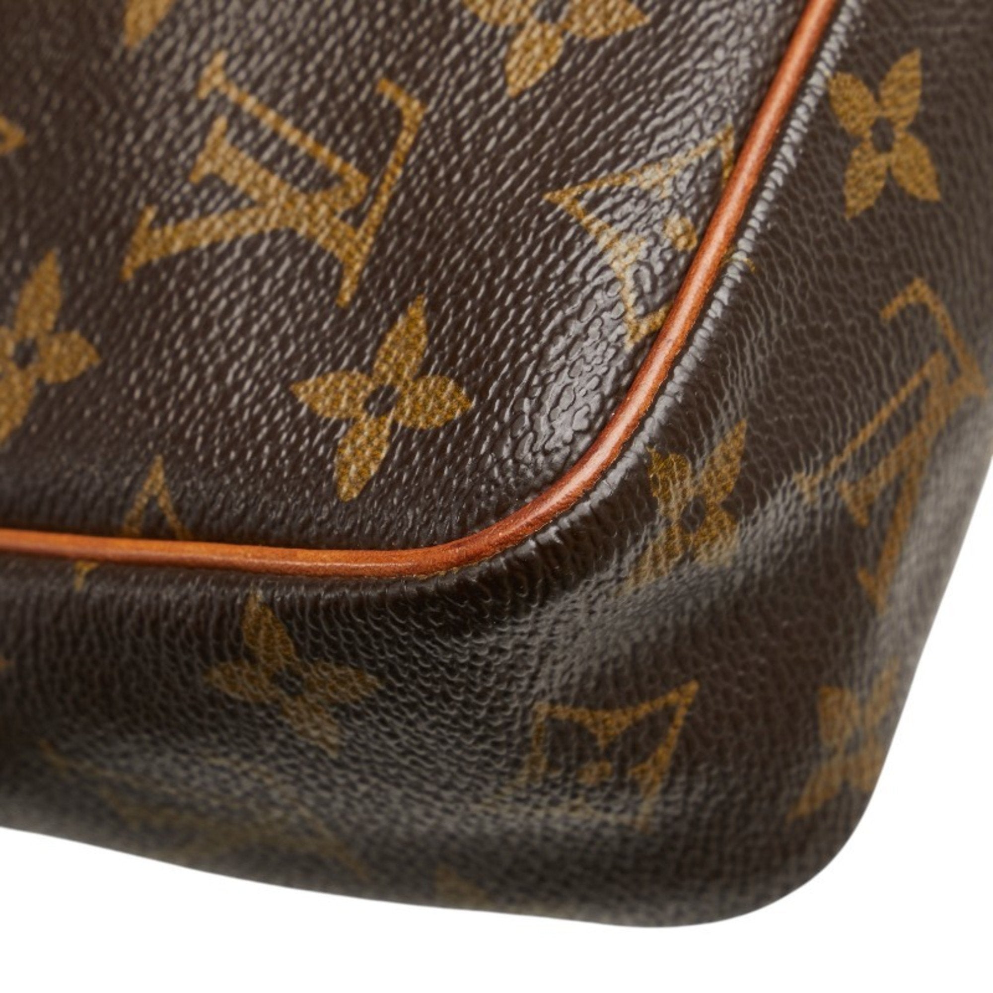 Louis Vuitton Brown Pvc Leather Clutch Bag Handbag