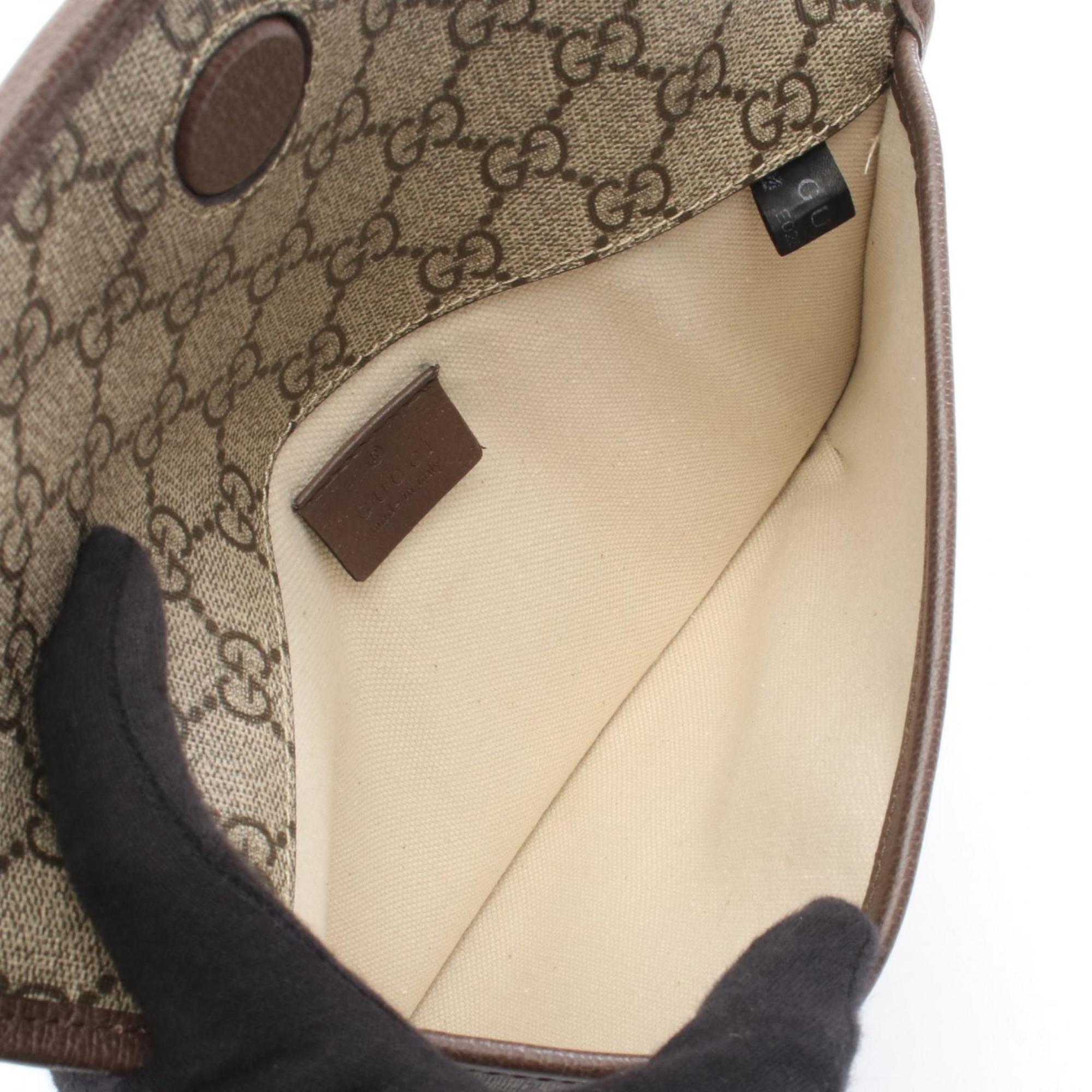 Gucci Beige Brown Pvc Coated Canvas Leather Fanny Pack (Pre-Owned)