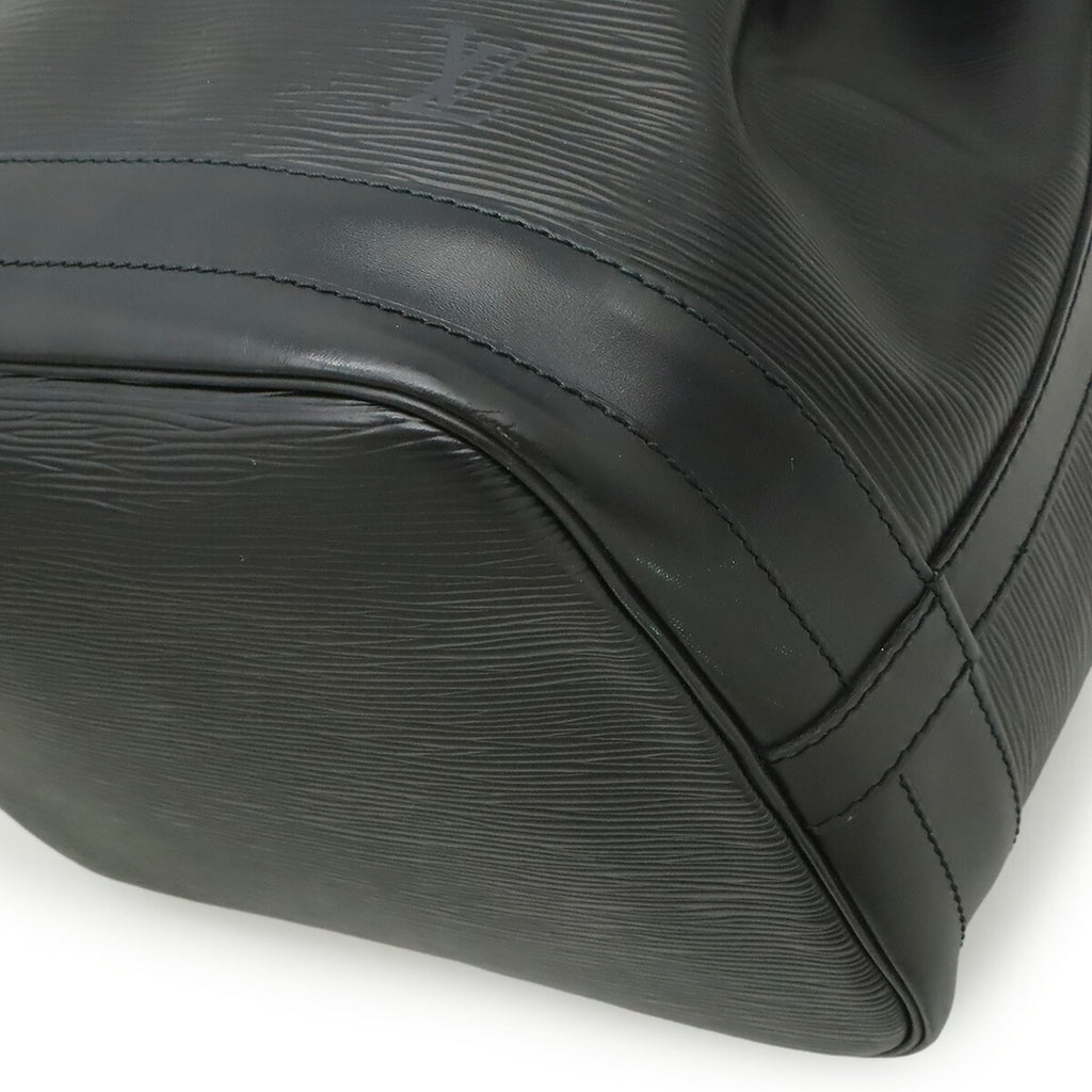 Louis Vuitton Black Noir White Epi Leather Shoulder Bag