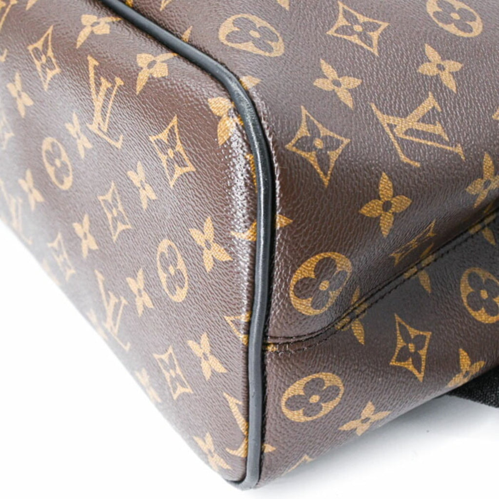 Louis Vuitton Black Brown Monogram Monogram Leather Backpack